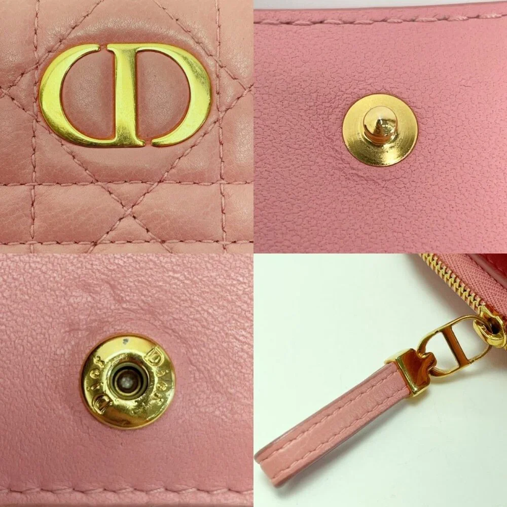 Christian Dior Cannage S5032 Pink Bifold Wallet